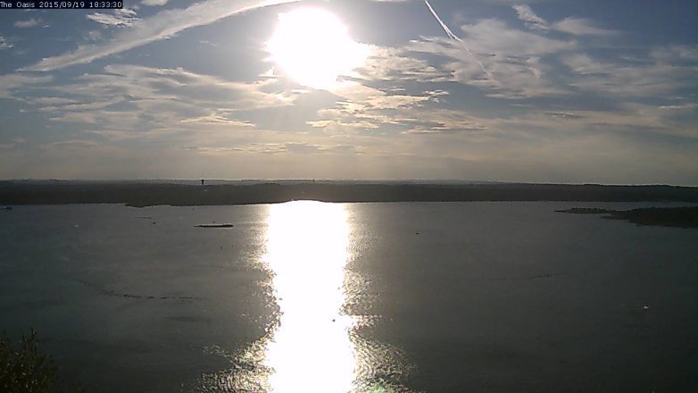 Lake Travis webcam, September 19, 2015 5:40 PM CT
