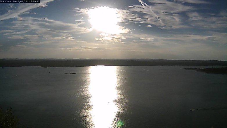 Lake Travis webcam, September 19, 2015 5:45 PM CT