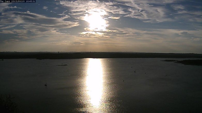 Lake Travis webcam, September 19, 2015 5:50 PM CT