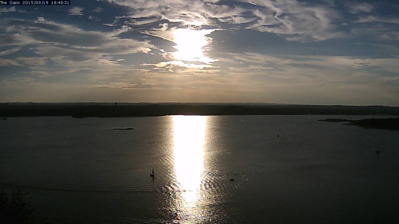 Lake Travis webcam, September 19, 2015 5:55 PM CT