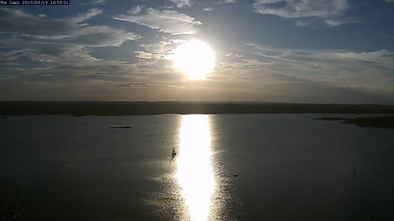 Lake Travis webcam, September 19, 2015 6:05 PM CT