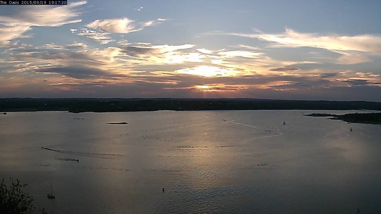Lake Travis webcam, September 19, 2015 6:25 PM CT