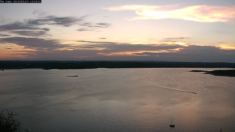 Lake Travis webcam, September 19, 2015 6:45 PM CT