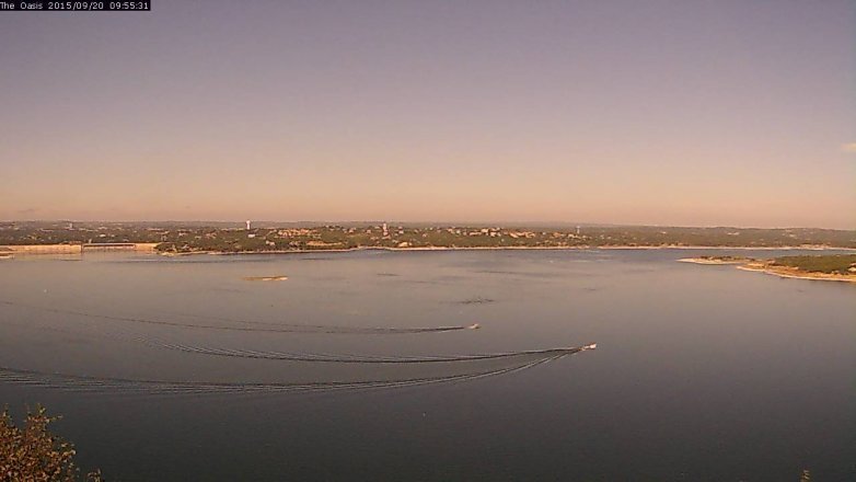 Lake Travis webcam, September 20, 2015 9:00 AM CT