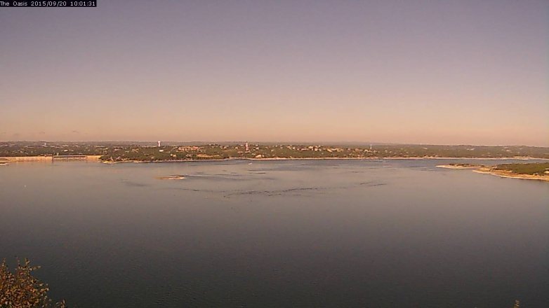 Lake Travis webcam, September 20, 2015 9:10 AM CT