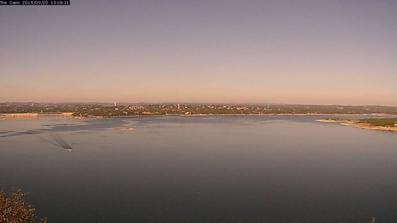 Lake Travis webcam, September 20, 2015 9:15 AM CT