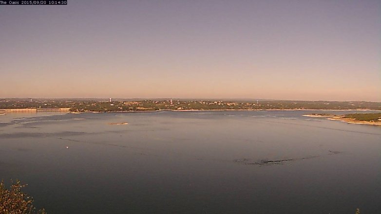 Lake Travis webcam, September 20, 2015 9:20 AM CT