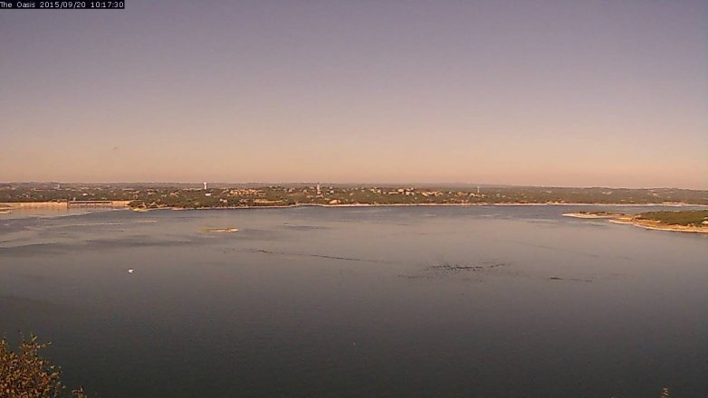Lake Travis webcam, September 20, 2015 9:25 AM CT