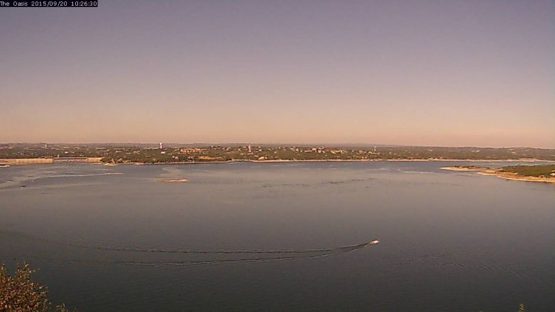 Lake Travis webcam, September 20, 2015 9:35 AM CT