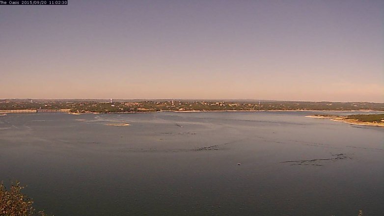 Lake Travis webcam, September 20, 2015 10:10 AM CT