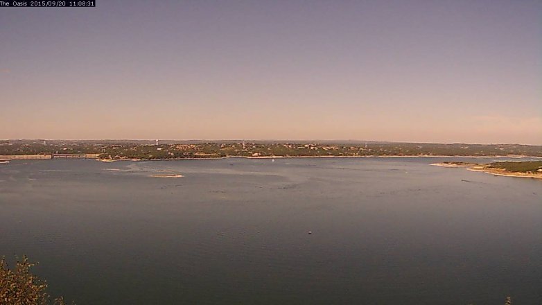 Lake Travis webcam, September 20, 2015 10:15 AM CT
