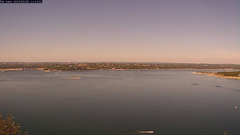 Lake Travis webcam, September 20, 2015 10:20 AM CT