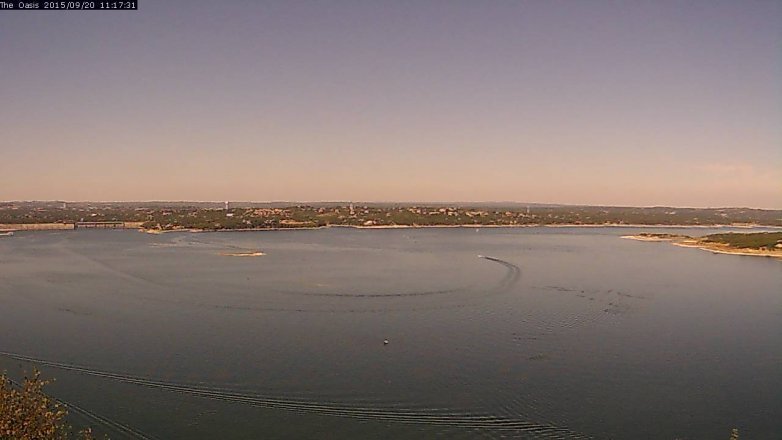 Lake Travis webcam, September 20, 2015 10:25 AM CT