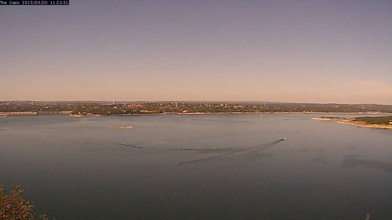 Lake Travis webcam, September 20, 2015 10:30 AM CT