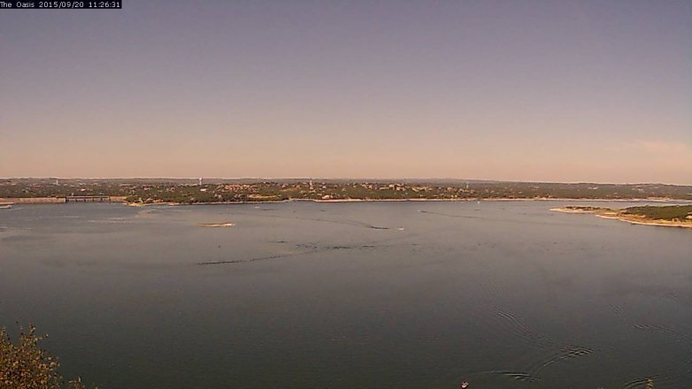 Lake Travis webcam, September 20, 2015 10:35 AM CT