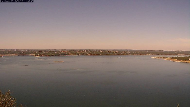 Lake Travis webcam, September 20, 2015 10:40 AM CT