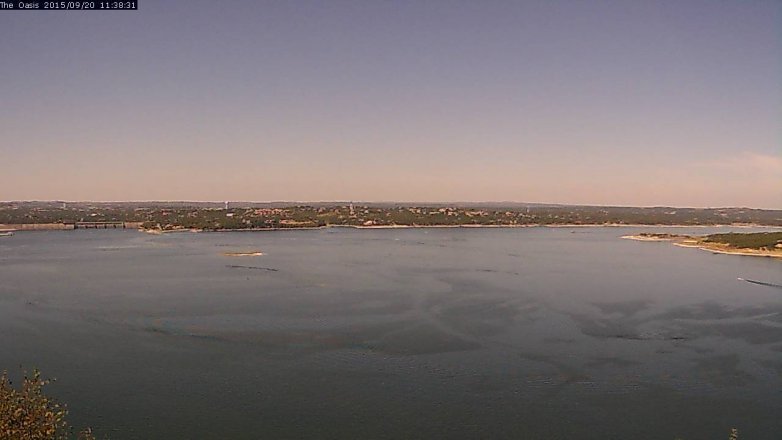 Lake Travis webcam, September 20, 2015 10:45 AM CT