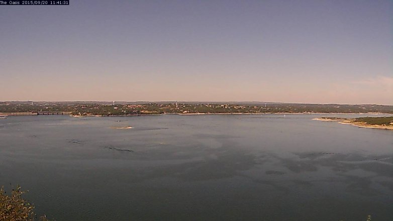Lake Travis webcam, September 20, 2015 10:50 AM CT