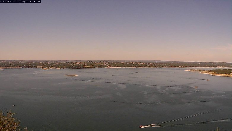 Lake Travis webcam, September 20, 2015 10:55 AM CT