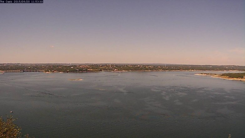 Lake Travis webcam, September 20, 2015 11:00 AM CT