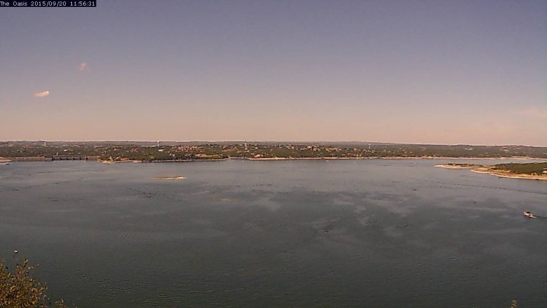 Lake Travis webcam, September 20, 2015 11:05 AM CT
