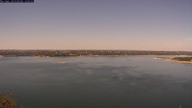 Lake Travis webcam, September 20, 2015 11:10 AM CT