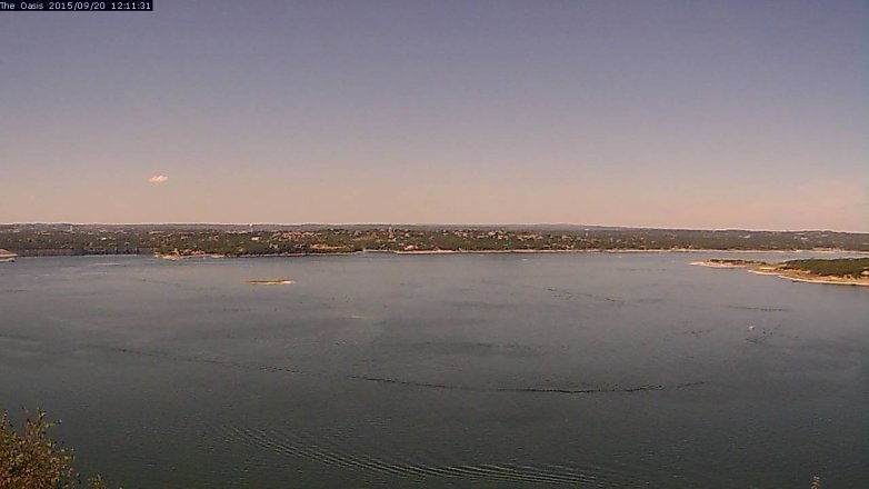Lake Travis webcam, September 20, 2015 11:20 AM CT