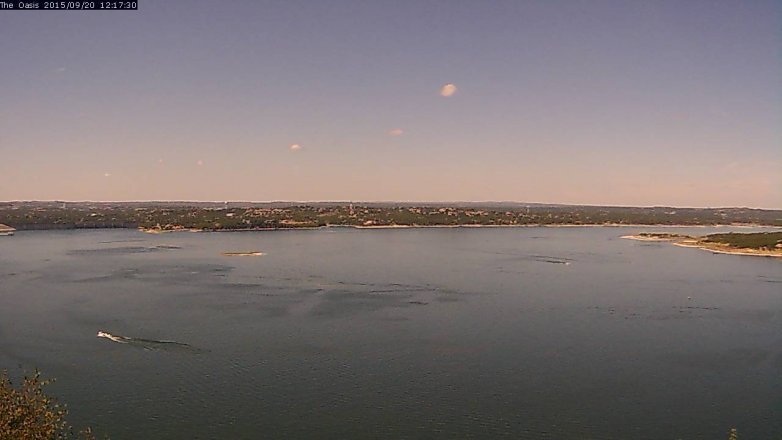 Lake Travis webcam, September 20, 2015 11:25 AM CT
