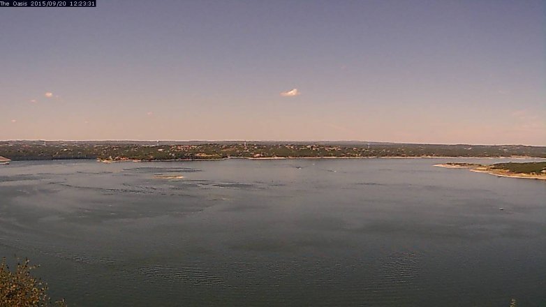 Lake Travis webcam, September 20, 2015 11:30 AM CT