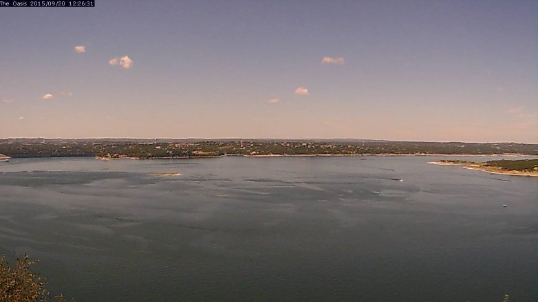 Lake Travis webcam, September 20, 2015 11:35 AM CT