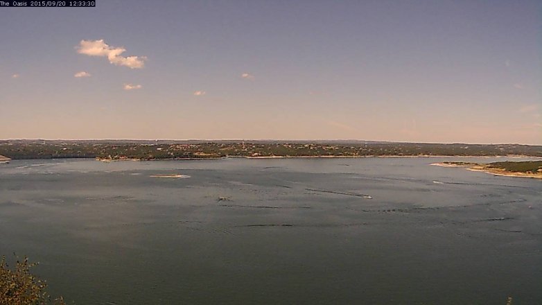 Lake Travis webcam, September 20, 2015 11:40 AM CT