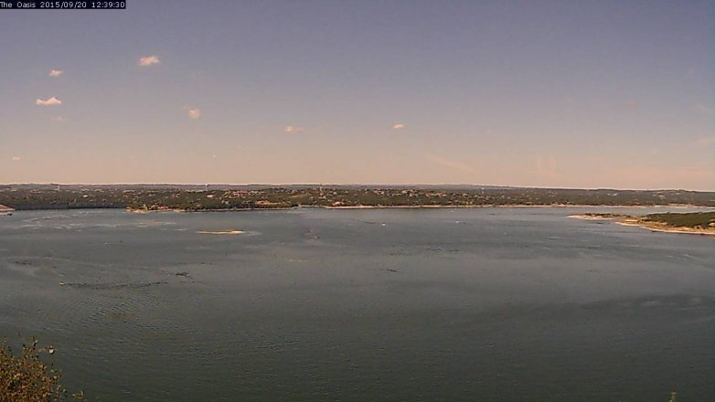 Lake Travis webcam, September 20, 2015 11:45 AM CT