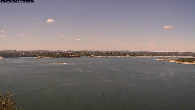 Lake Travis webcam, September 20, 2015 11:55 AM CT