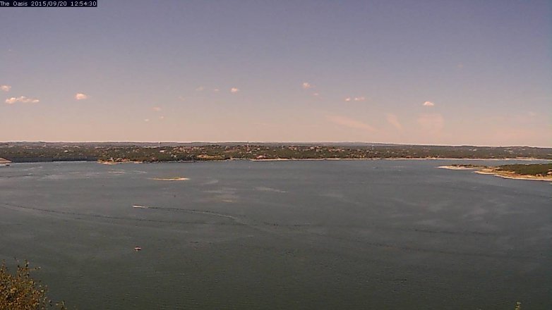 Lake Travis webcam, September 20, 2015 12:00 PM CT
