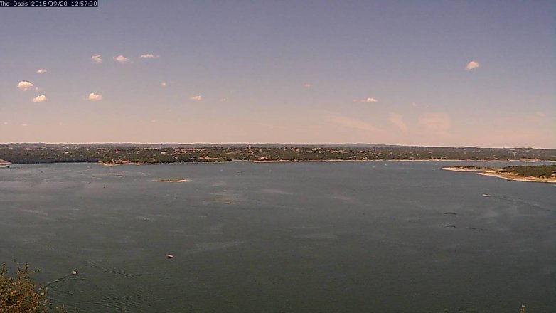 Lake Travis webcam, September 20, 2015 12:05 PM CT