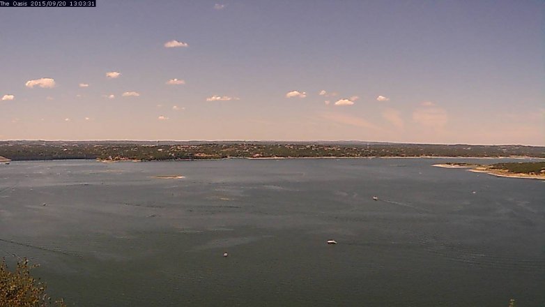Lake Travis webcam, September 20, 2015 12:10 PM CT