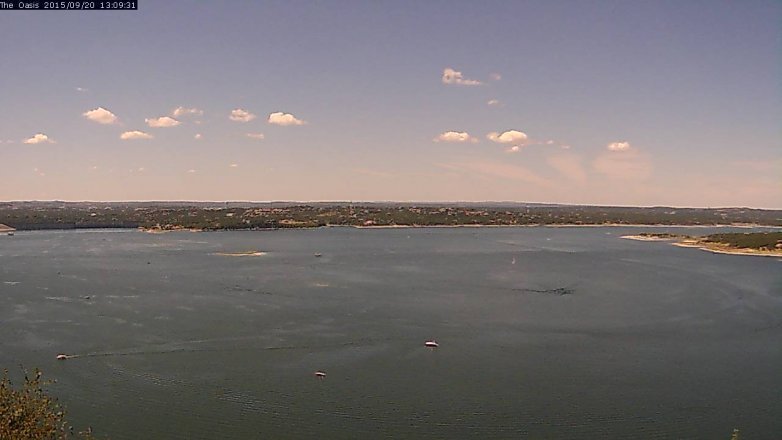 Lake Travis webcam, September 20, 2015 12:15 PM CT