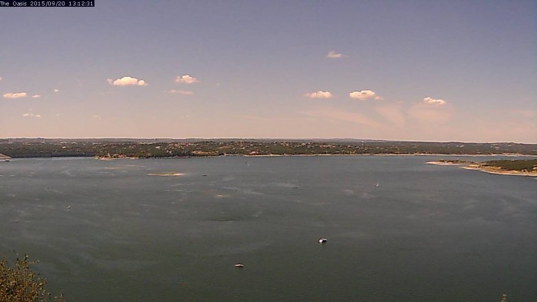 Lake Travis webcam, September 20, 2015 12:20 PM CT