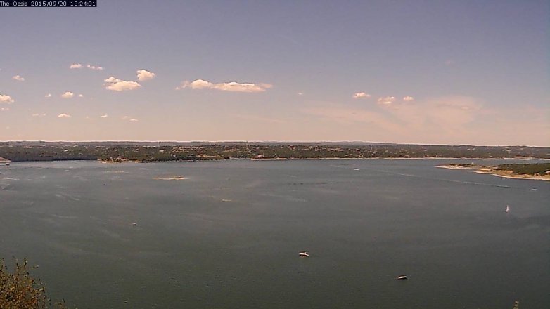 Lake Travis webcam, September 20, 2015 12:30 PM CT
