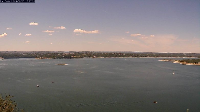 Lake Travis webcam, September 20, 2015 12:35 PM CT