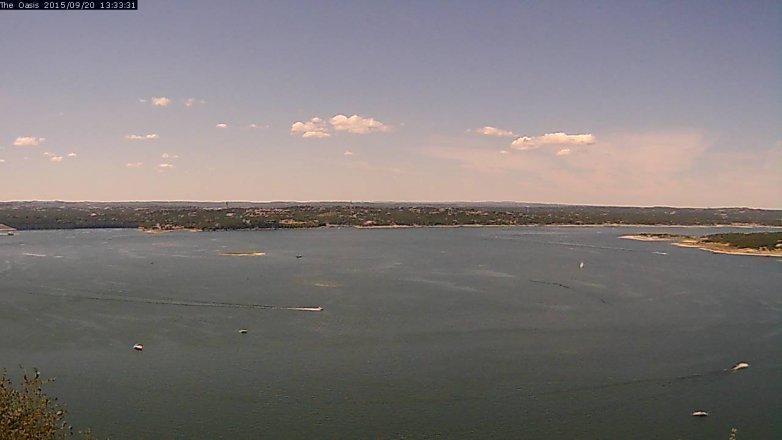 Lake Travis webcam, September 20, 2015 12:40 PM CT
