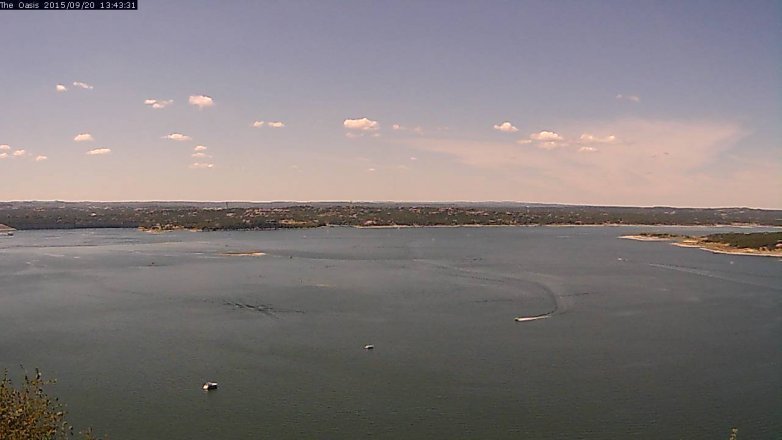 Lake Travis webcam, September 20, 2015 12:50 PM CT