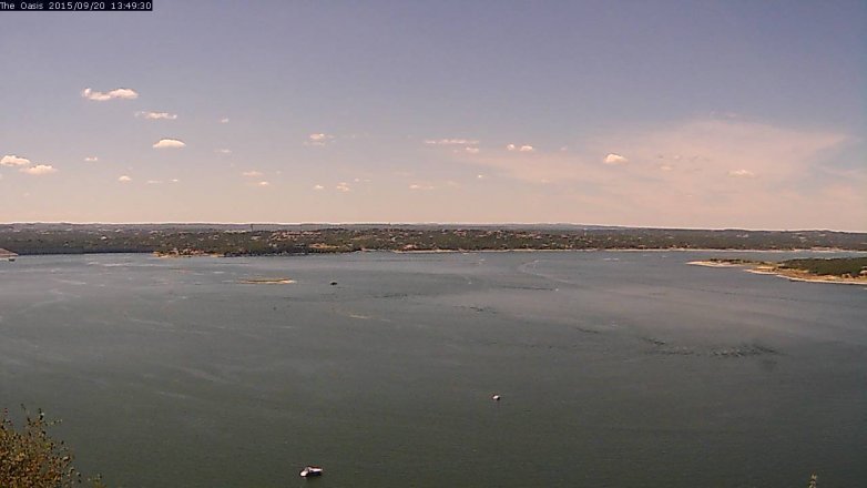 Lake Travis webcam, September 20, 2015 12:55 PM CT