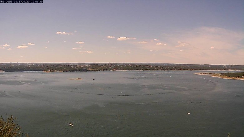 Lake Travis webcam, September 20, 2015 1:05 PM CT
