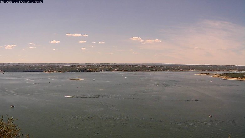 Lake Travis webcam, September 20, 2015 1:10 PM CT