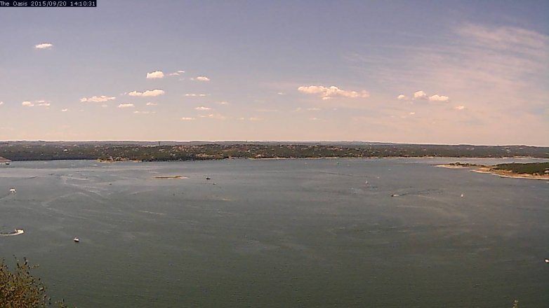 Lake Travis webcam, September 20, 2015 1:15 PM CT