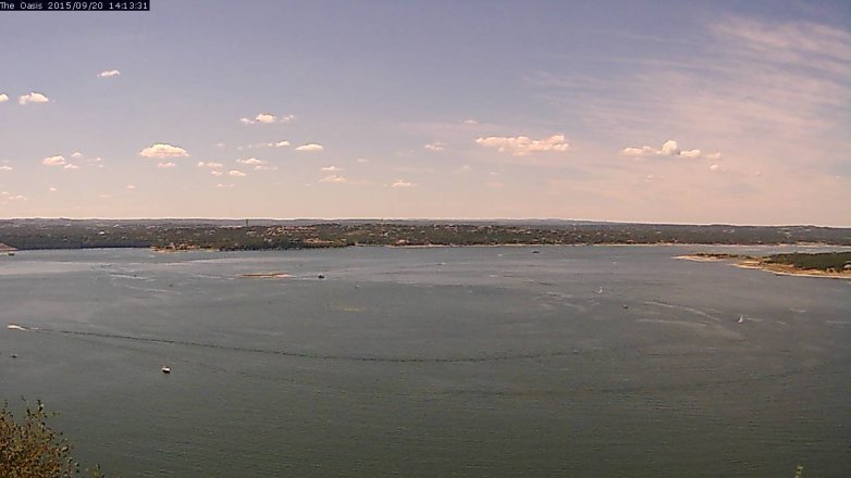 Lake Travis webcam, September 20, 2015 1:20 PM CT