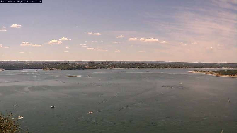 Lake Travis webcam, September 20, 2015 1:25 PM CT