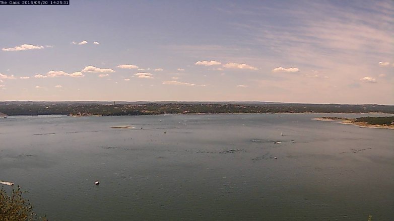 Lake Travis webcam, September 20, 2015 1:30 PM CT