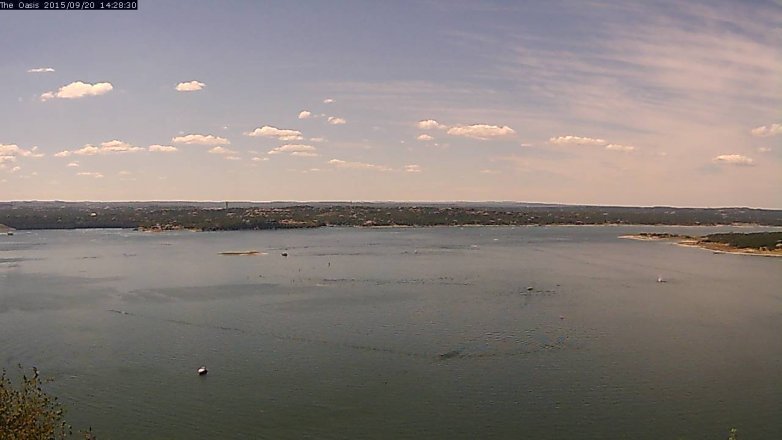 Lake Travis webcam, September 20, 2015 1:35 PM CT
